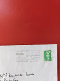Enveloppe timbrée philatélie France oblitérée Rognonas 1996 cachet vert