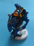 Figurine Dragon Ball moto bleue Akira Toriyama DBZ support logo