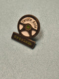 Vintage pin's Cetelem Compte Auto ancien, forme volant, collection publicitaire