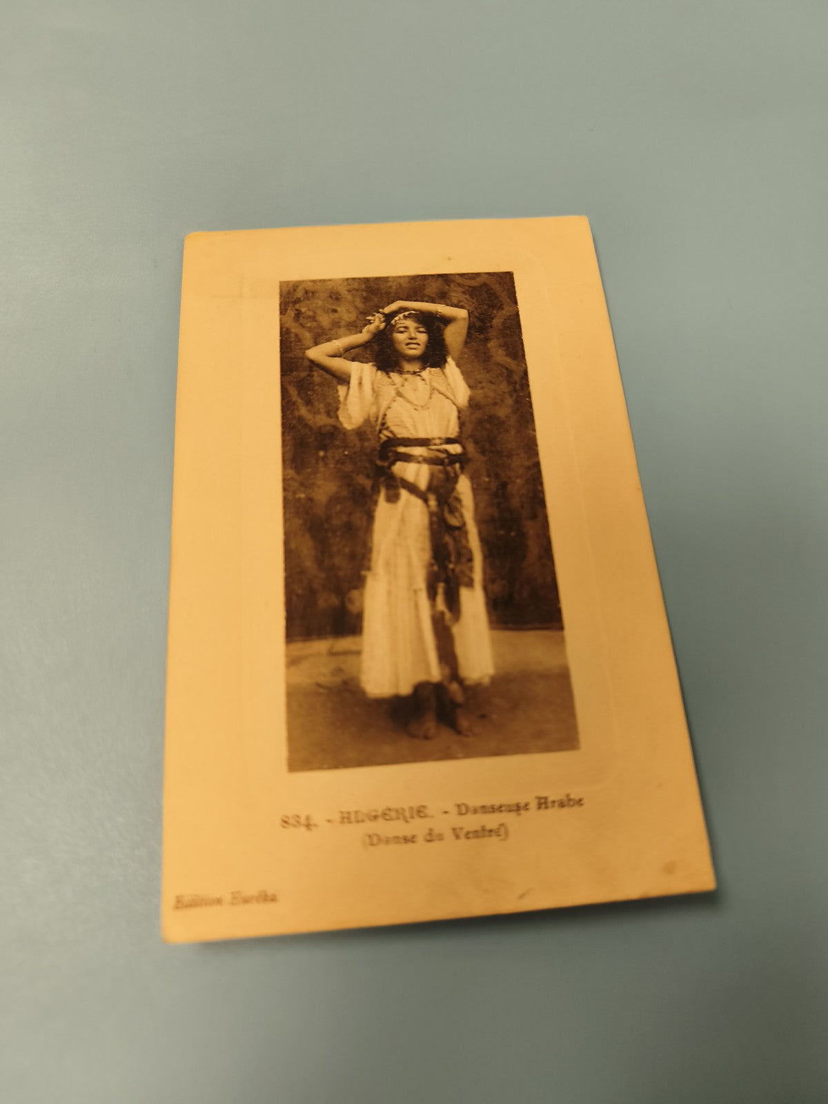 Ancienne carte postale animée Algérie danseuse orientale Edition Eureka vintage