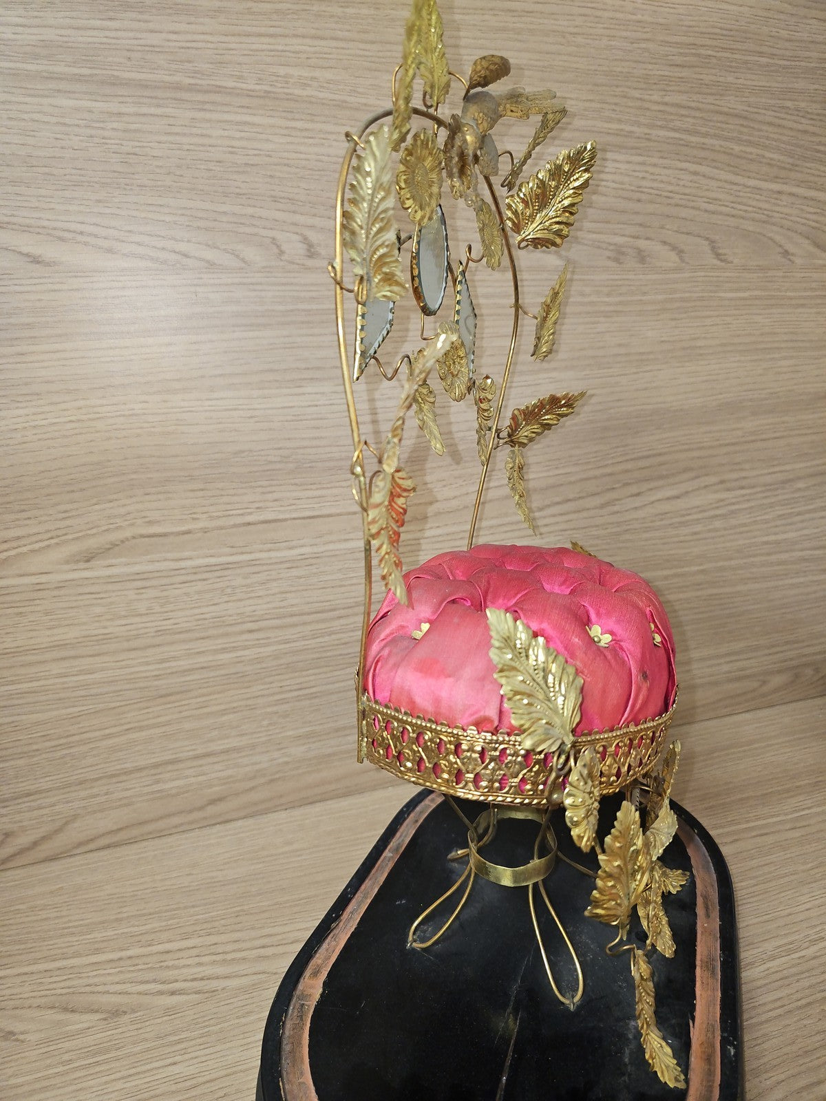 Globe de mariée sous dôme, décor intérieur mariage France XIXe époque Napoléon I