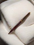 Stylo bille vintage Vatican, finition marbrée rouge et or, rétro écriture