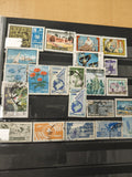 Lot de timbres Liban multicolores, motifs variés, oblitérés, philatélie
