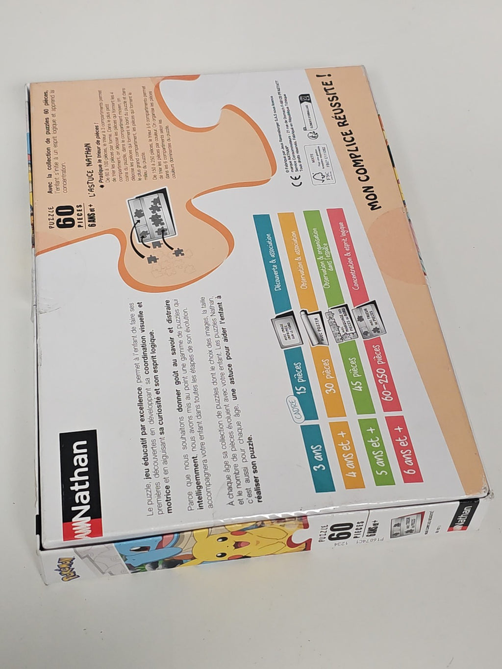 Puzzle Nathan 60 pièces Pokémon enfants ? Jeu éducatif Pokémons au parc