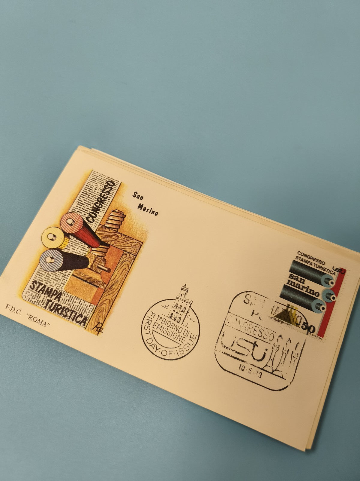 Enveloppe premier jour d?émission FDC San Marino, illustration imprimée (Ref 11)