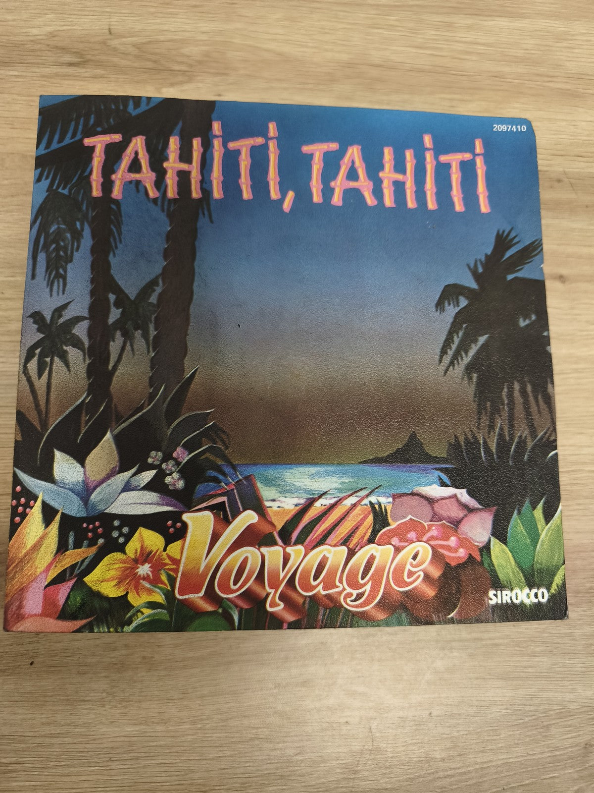 Vinyle 45 tours Tahiti Tahiti Voyage pochette illustrée Sirocco