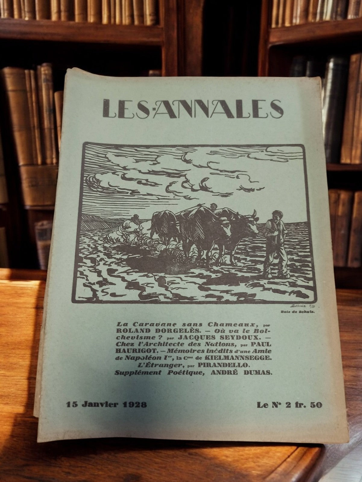 Revue ancienne Les Annales 1928 couverture illustrée vintage rétro presse