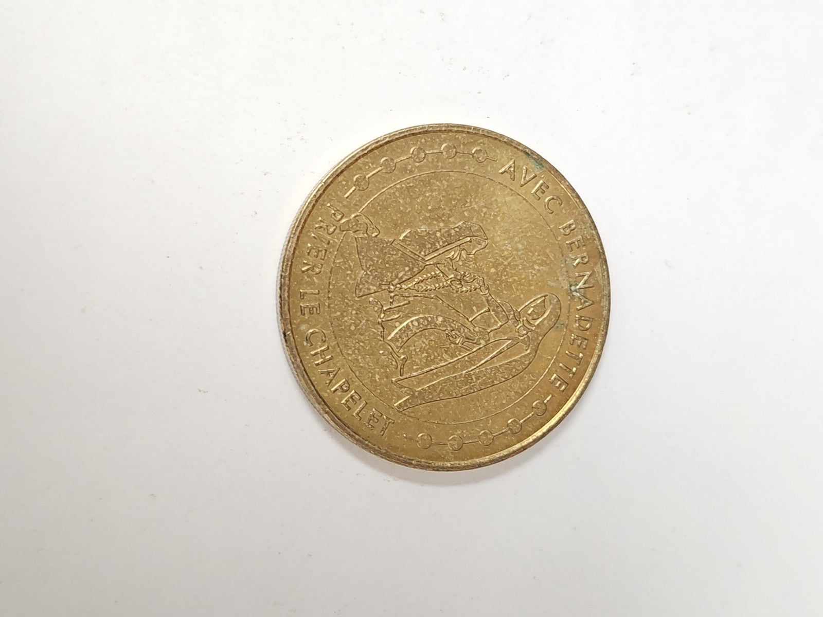 Pièce commémorative Lourdes souvenir religieux médaillon France occasion