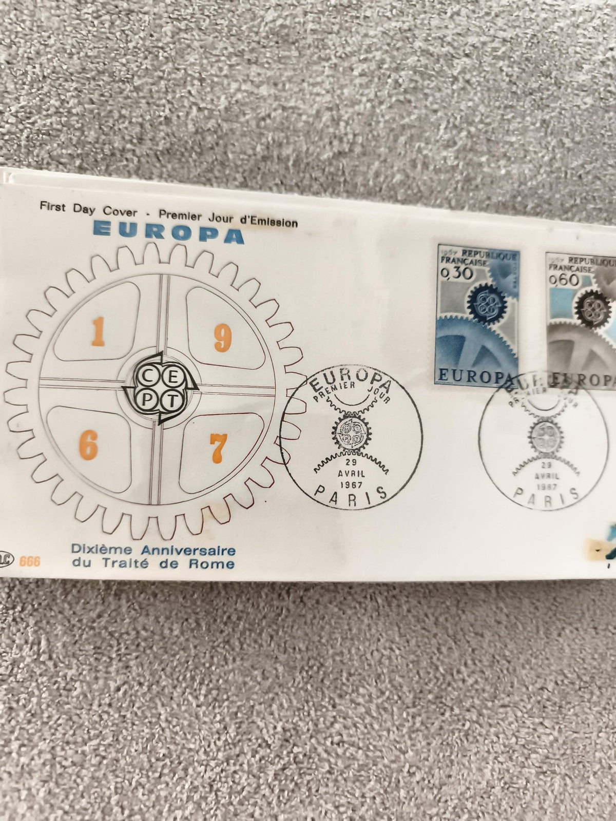 Lettre Premier Jour Europa 1967 Traité de Rome FDC philatélie ancienne