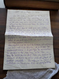 Lettre manuscrite ancienne 1912 – encre violette, témoignage intime époque