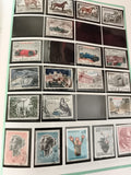 Timbres Monaco thématiques autos chevaux architecture fleurs profils