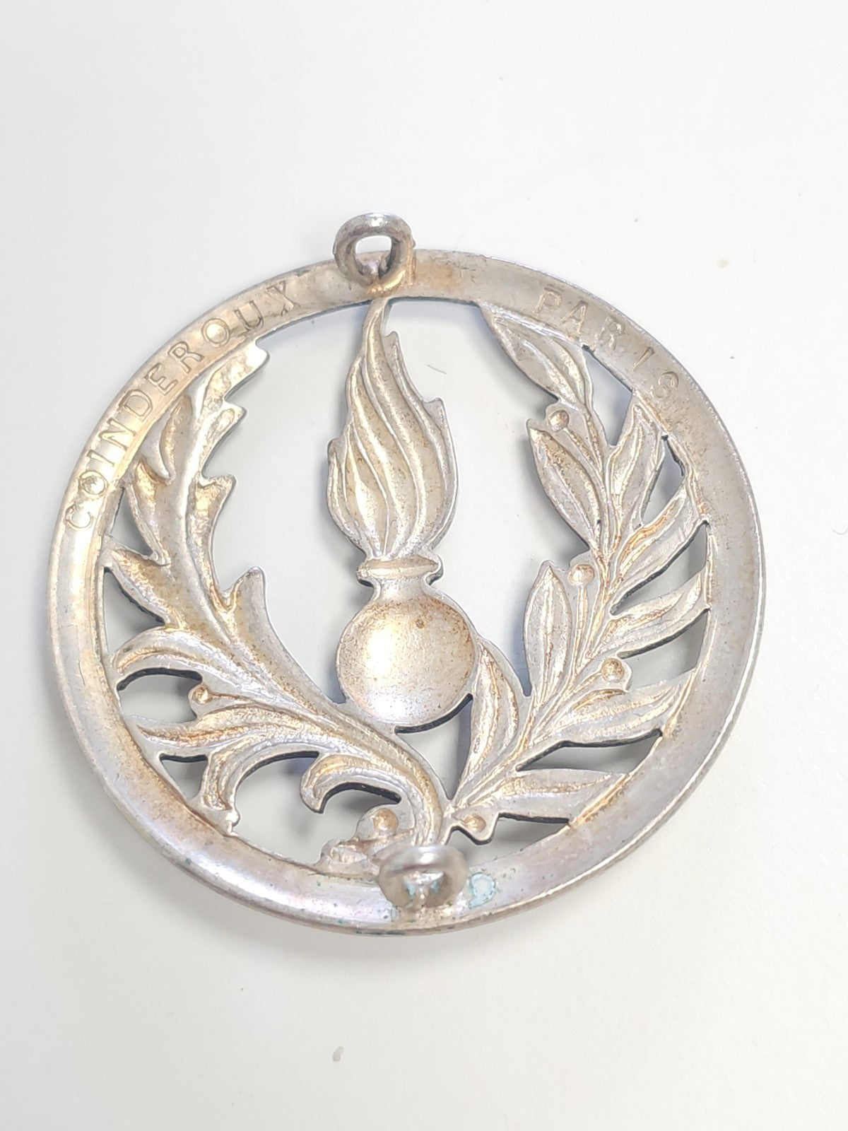 Insigne béret Béraudy Vaure Intendance militaire France original badge uniforme