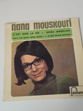 Vinyle 45 tours ancien rétro Nana Mouskouri disque collection chanson française