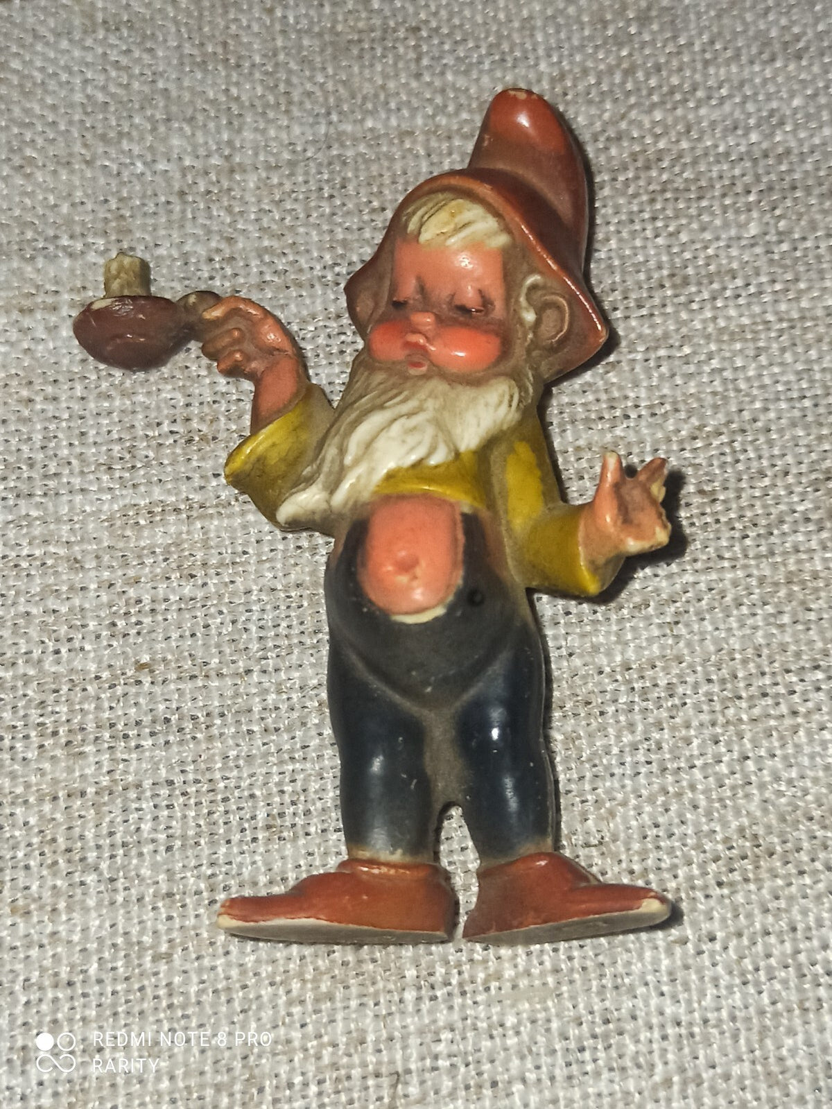 Figurine Nain Vintage Collection, Pipe et Chapeau Rouge, Décor Rétro