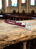 Tire-bouchon ancien publicitaire THORIN rouge, ouvre-bouteille vintage rare
