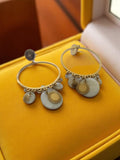 Boucles d’oreilles créoles vintage rétro, pampilles soleil, style ancien fantais