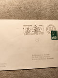 Lettre oblitérée Mont-Dore 1975 ski Sancy timbre 0,60 FR philatélie (Ref 12)