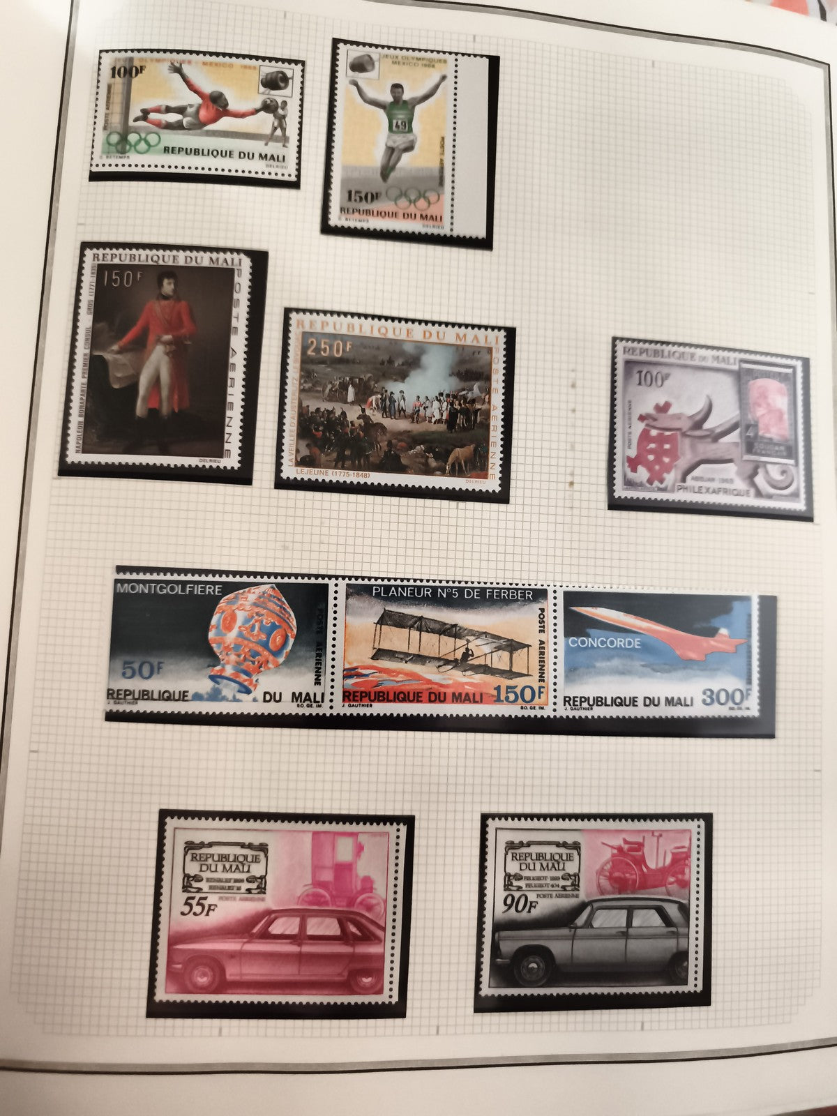Lot timbres neufs République du Mali années 70-80 sports autos aviation
