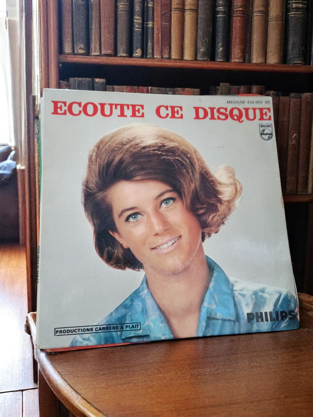 Vinyle 45 tours vintage Philips "Écoute ce disque" pochette photo rétro