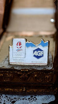 Pin's vintage AGF Jeux Olympiques Albertville 92 montagne assurance