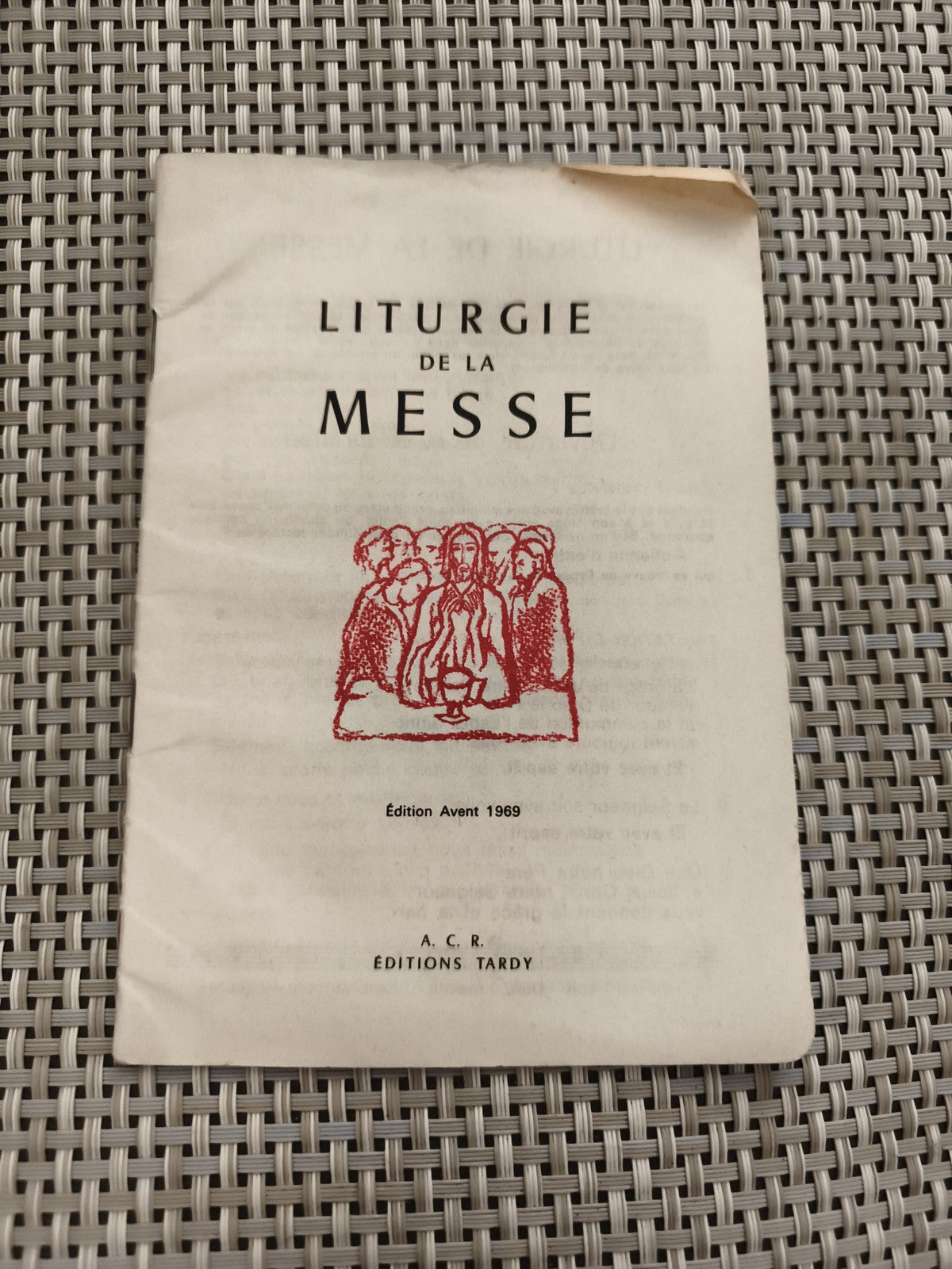 Livret liturgie de la messe 1969 Éditions Tardy ancien document religieux