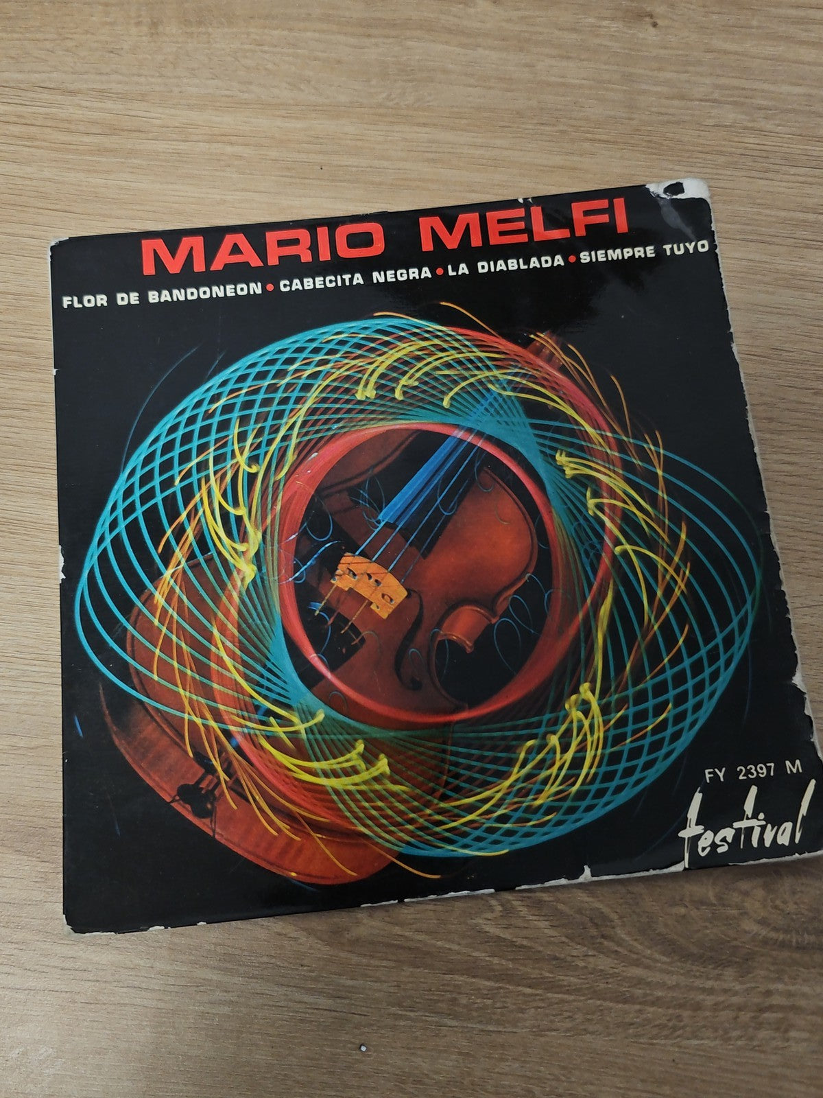 Vintage disque 45 tours ancien Mario Melfi collection rétro vinyle chanson