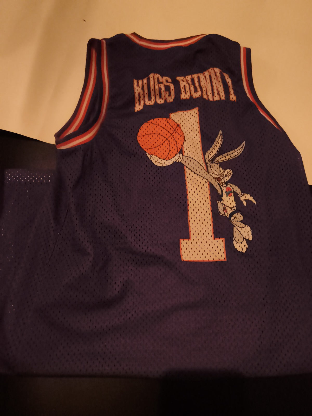 Maillot Space Jam Bugs Bunny bleu XS débardeur Looney Tunes basket