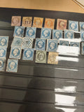 Lot timbres France classiques oblitérés Cérès et Napoléon III philatélie
