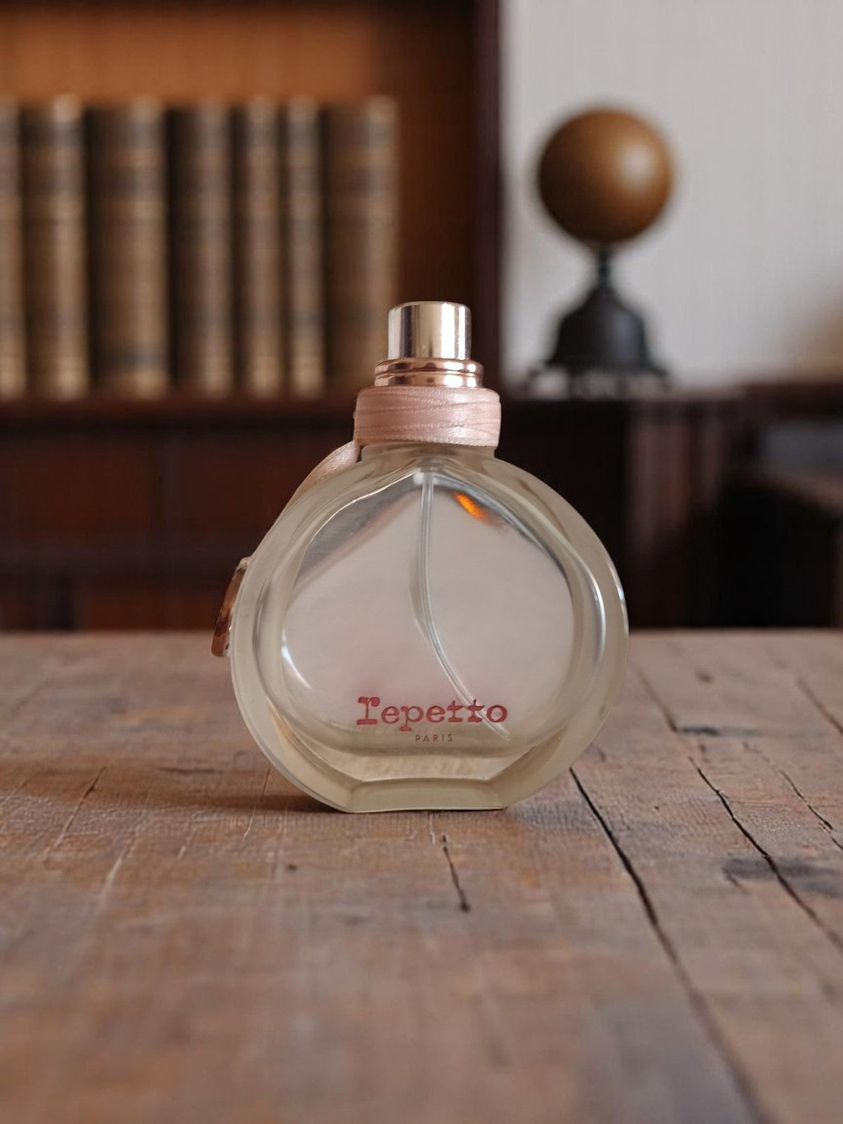 Flacon parfum Repetto Paris vintage, verre cristal, vaporisateur rétro