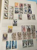 Lot anciens timbres oblitérés France animaux monuments paysages philatélie