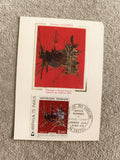 Carte Premier Jour timbre Georges Mathieu 1974 Hommage Nicolas Fouquet Gobelins