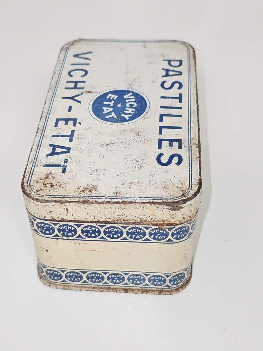 Vintage ancienne boîte publicitaire rétro pastilles Vichy collection déco France