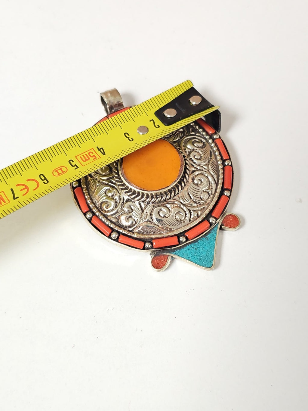 Vintage Berber pendant, ethnic jewelry, large format for collection
