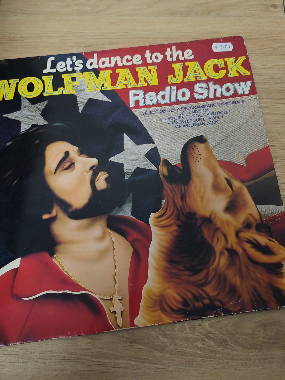 Vinyle 33 tours ancien Wolfman Jack, disque rétro collection musique vintage