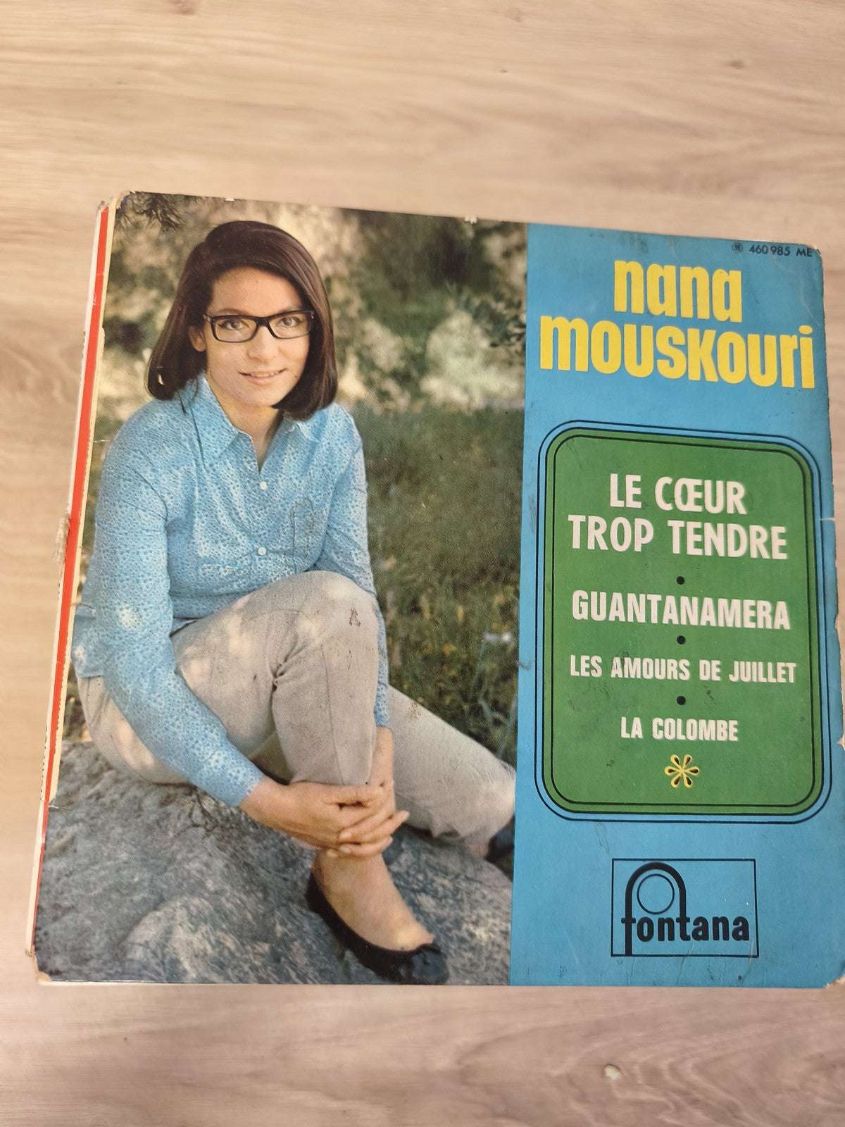 Vinyle 45T vintage Nana Mouskouri Fontana ? Le C?ur Trop Tendre, Guantanamera