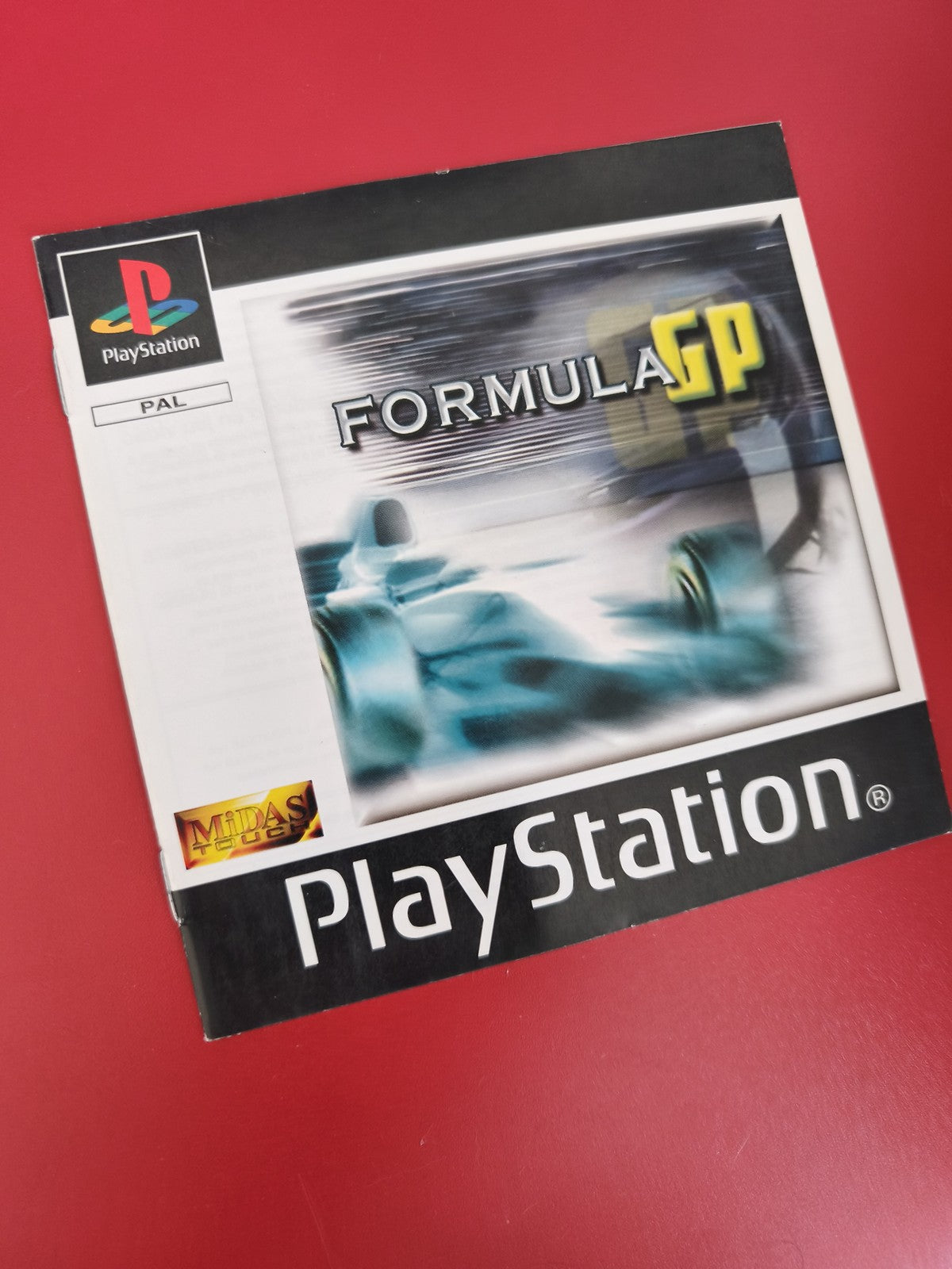 Notice originale jeu Formula GP pour PS1, manuel Playstation authentique seconde
