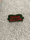 Pin's vintage HOME SALONS vert rouge, badge publicitaire rétro (Ref 2)