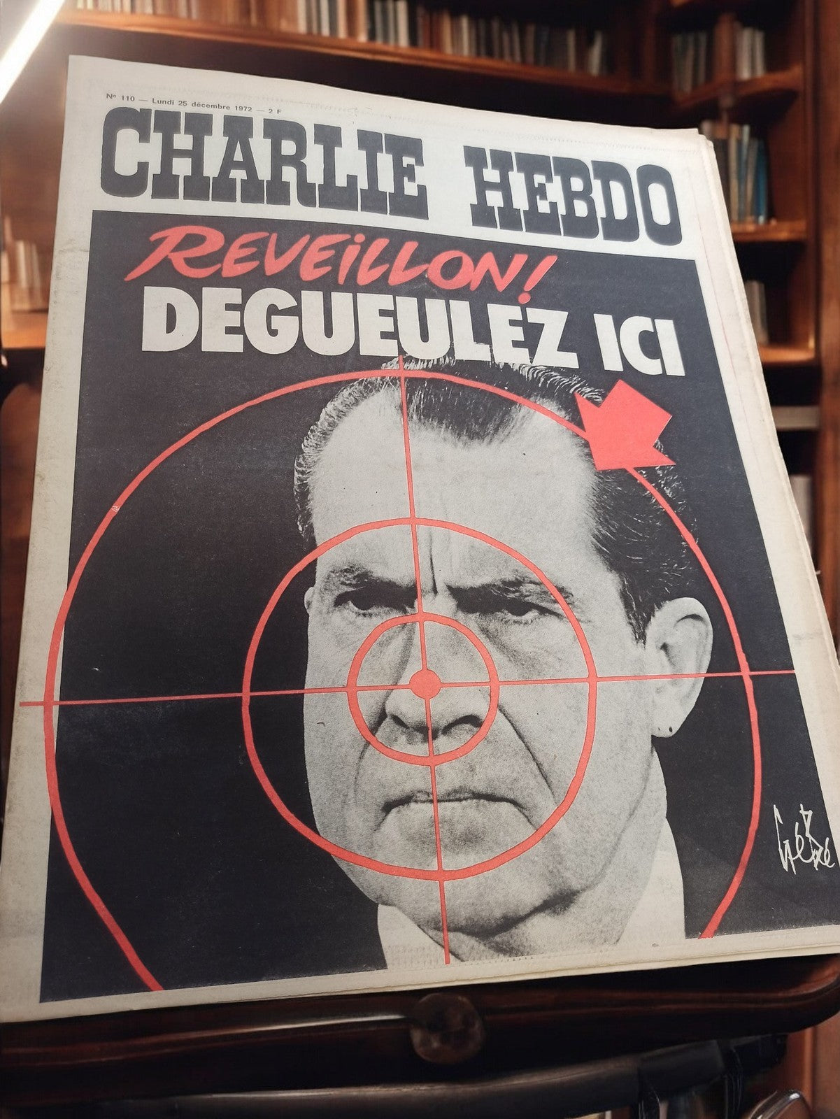 Journal Charlie Hebdo n°110 25 déc 1972 vintage satire années 70 rétro presse