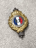 Insigne ancien Conseil Municipal RF tricolore doré, badge République française