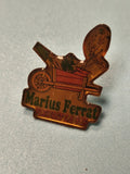 Vintage pin's Marius Ferrat brouette jardin Fleurit la vie ancien collection
