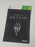 Notice originale seule pour Skyrim sur Xbox, manuel jeu vidéo authentique