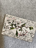 Carte postale illustrée fleurie manuscrite CPA décor floral ancien