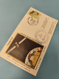 Enveloppe premier jour Ariane V FDC avec timbre carpe et cachet spatial