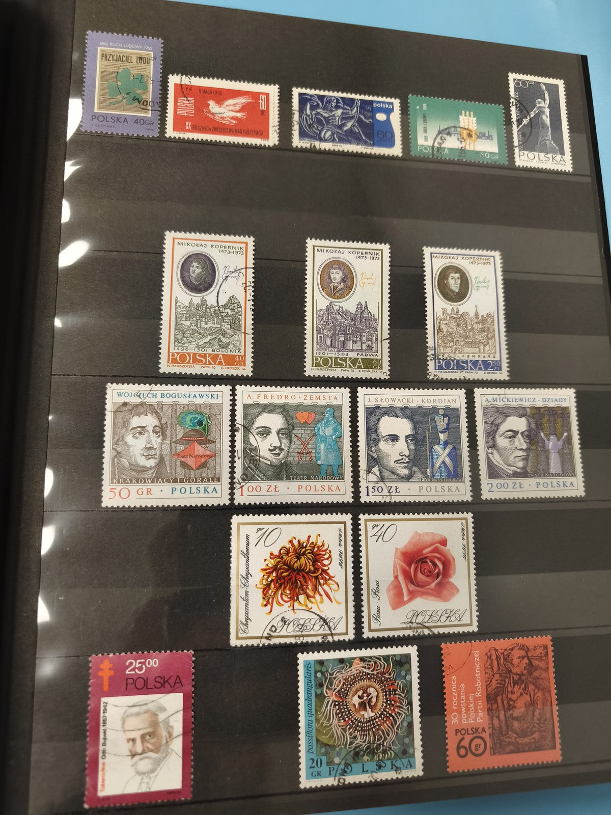 Lot anciens timbres oblitérés Pologne Polska thématiques variées collection