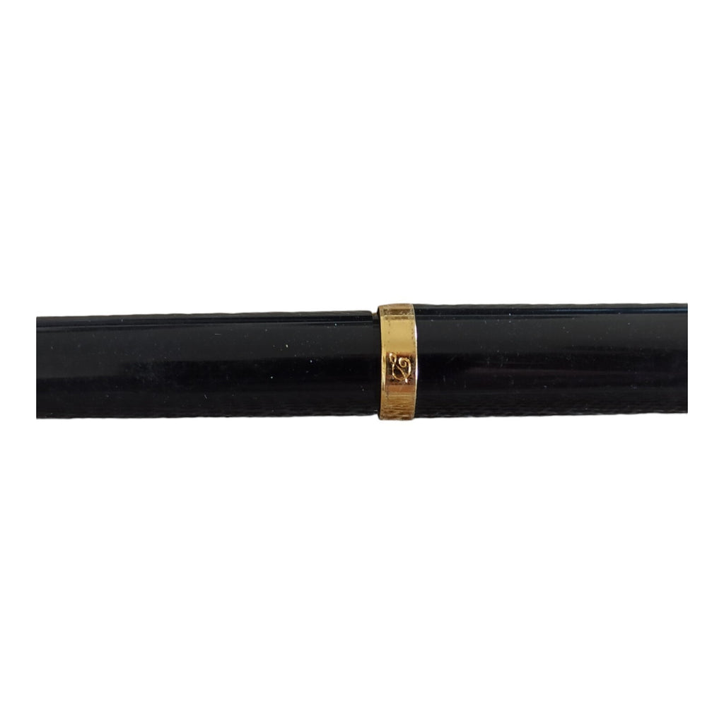 Stylo plume vintage noir et or 18k, finition docteur, rare ancien