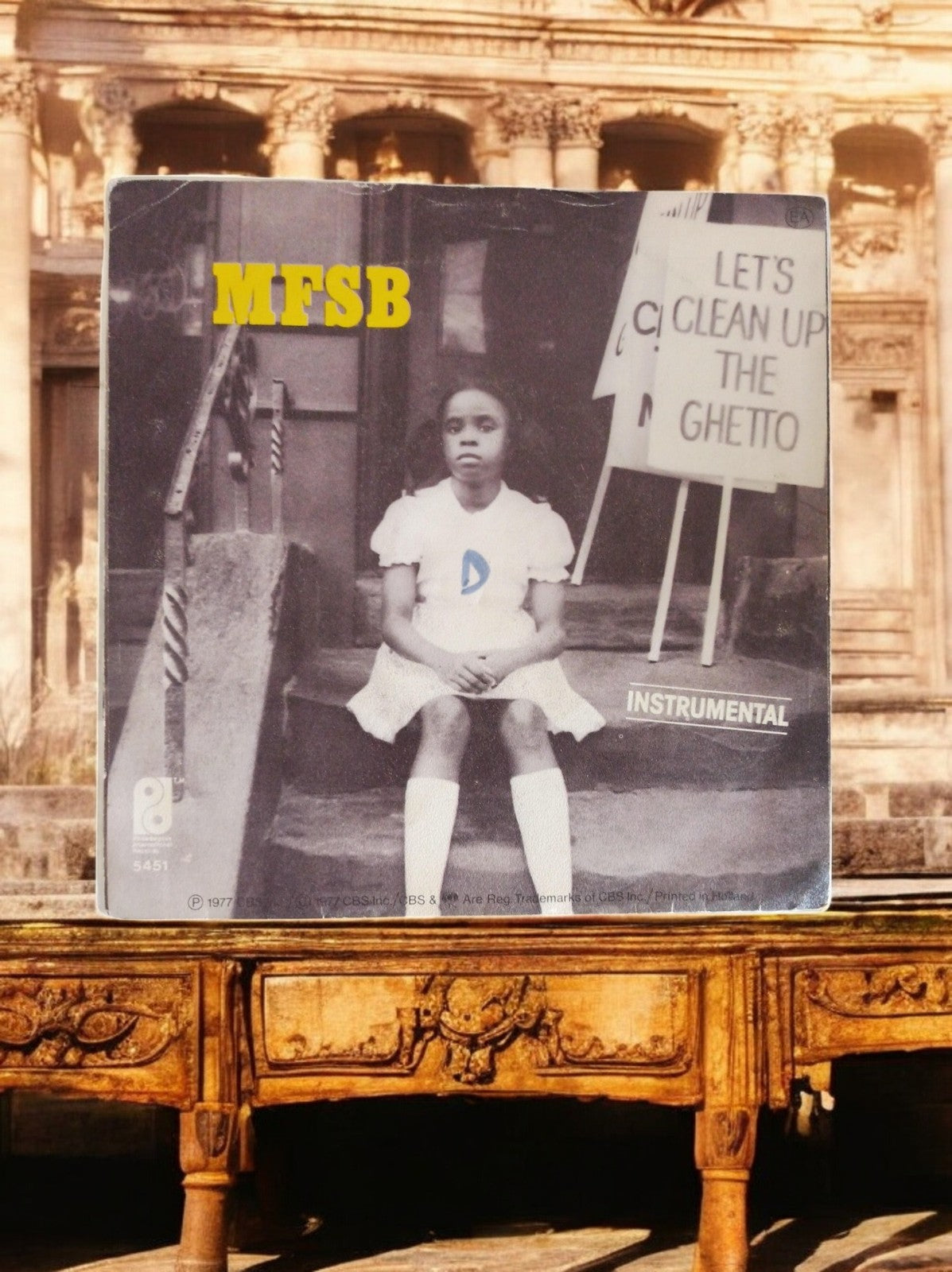 Vinyle 45T MFSB Let's Clean Up the Ghetto 1977 Instrumental Soul Vintage