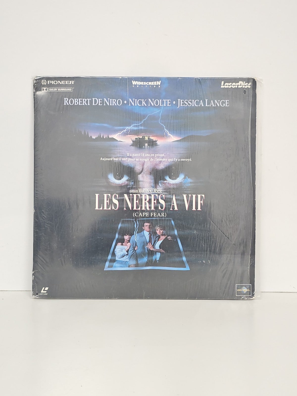Laserdisc Les Nerfs à Vif film thriller français édition vidéo d'occasion