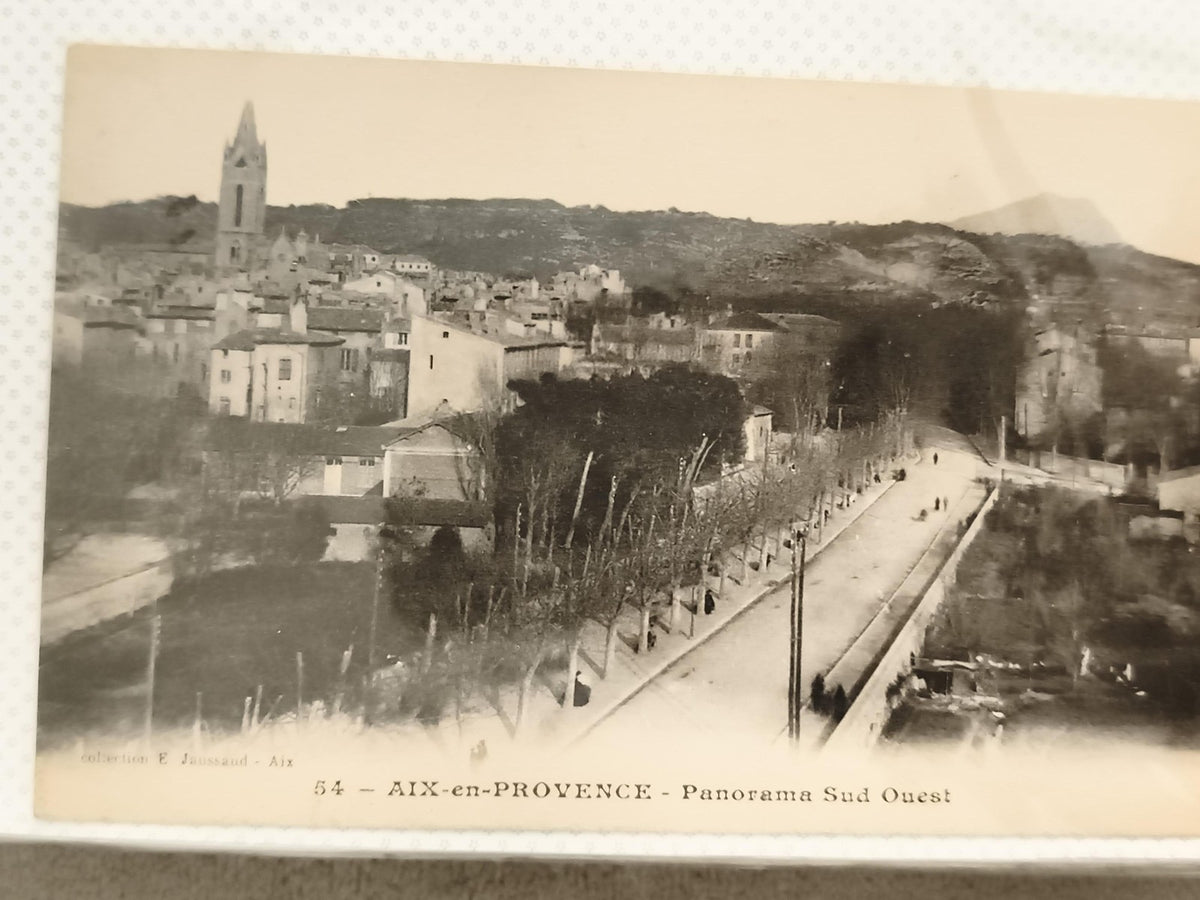 Carte postale ancienne Aix-en-Provence panorama sud ouest CPA vintage