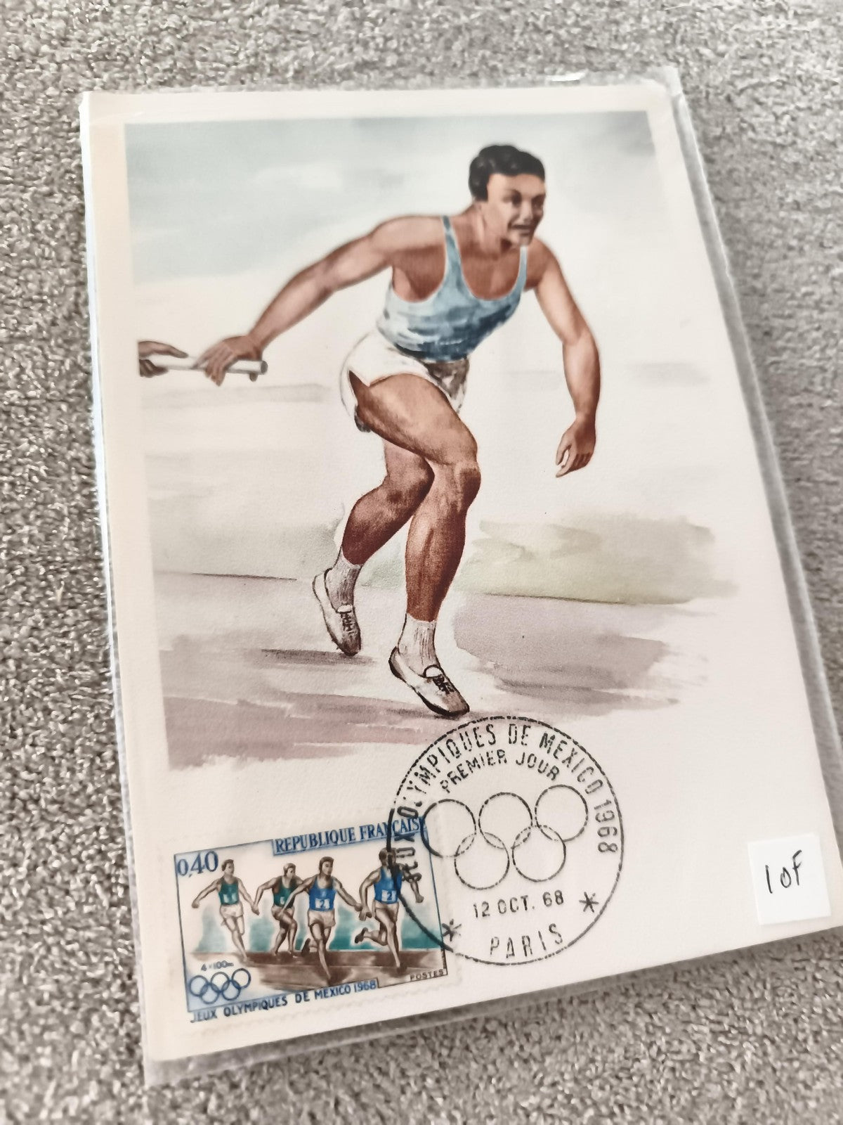 Carte premier jour Jeux Olympiques Mexico 1968 athlétisme, timbre ancien FDC