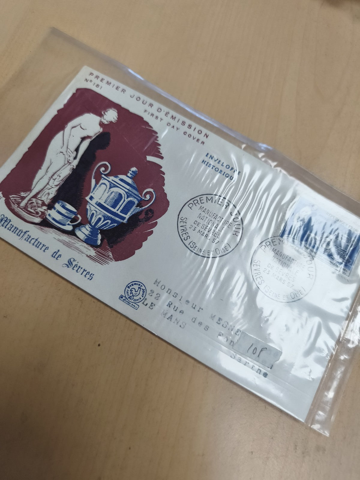 Enveloppe Premier Jour Manufacture de Sèvres philatélie timbre FDC historique